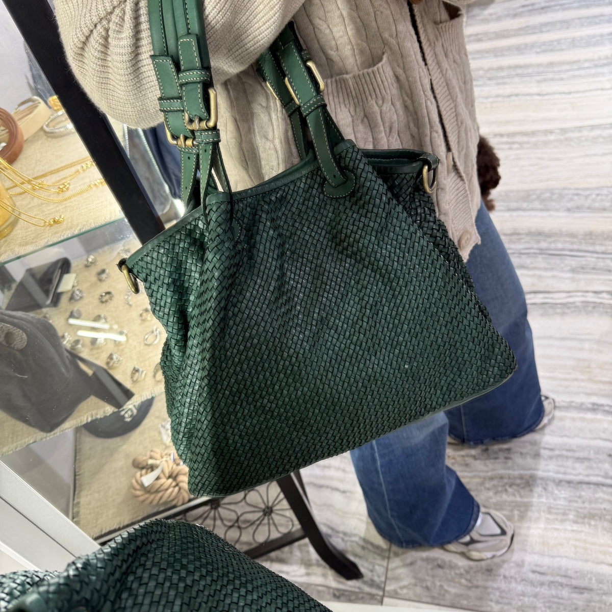 Borsa Rachele pelle Verde Foresta