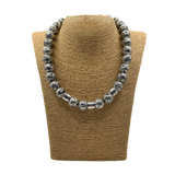 Collana Pietra Lavica argentata