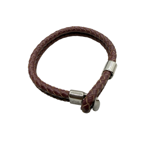 Bracciale Bitta in pelle Borgogna