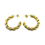Orecchini Cerchio Torcione Satinato gold