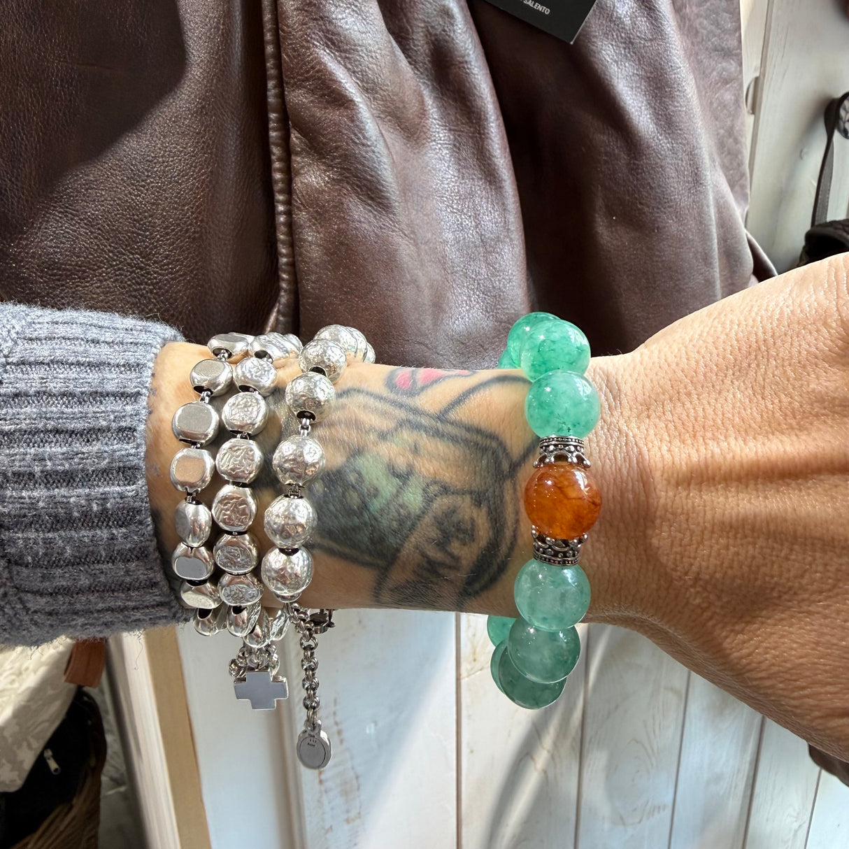 Bracciale Agata Verde e Corone