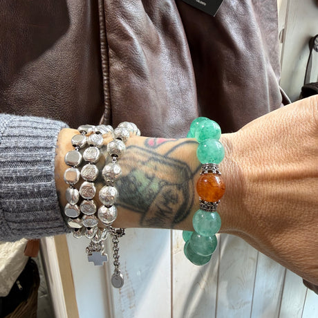 Bracciale Agata Verde e Corone