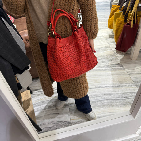Borsa Intreccio Small Rossa