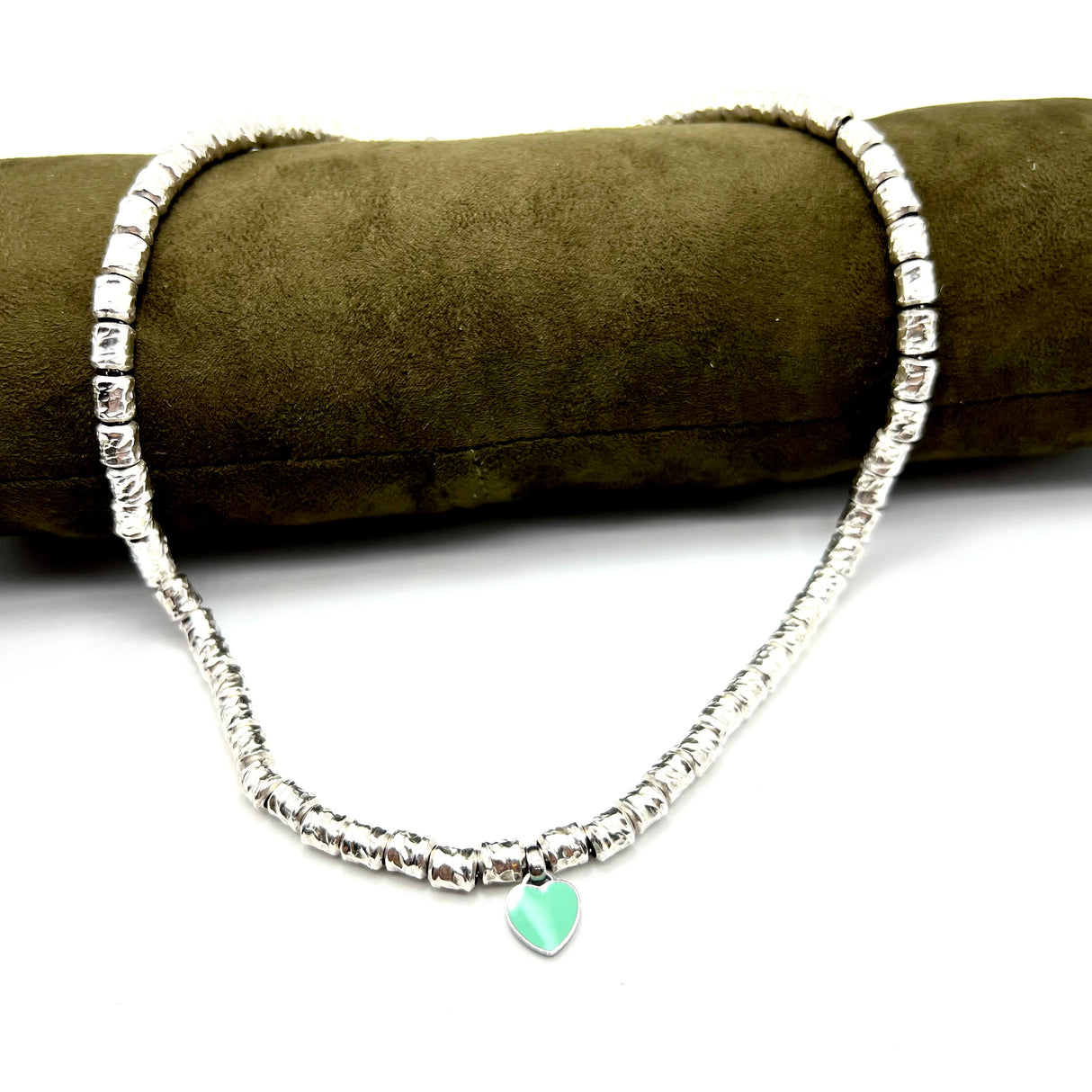 Collana pepite small e Cuore Argento925