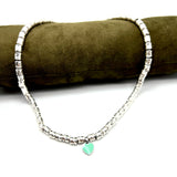 Collana pepite small e Cuore Argento925