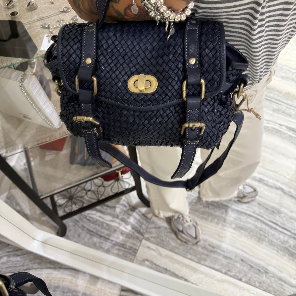 Borsa Dobby Blu
