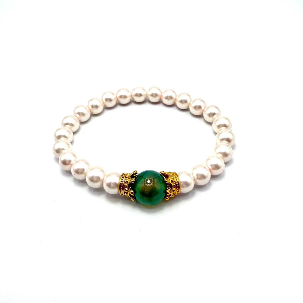 Bracciale Corone Perle e Agata