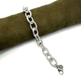 Bracciale Rolò martellato silver in acciaio inossidabile