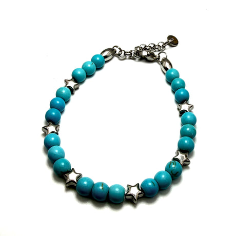 Bracciale pietre e pepite Stelle in Acciaio inossidabile