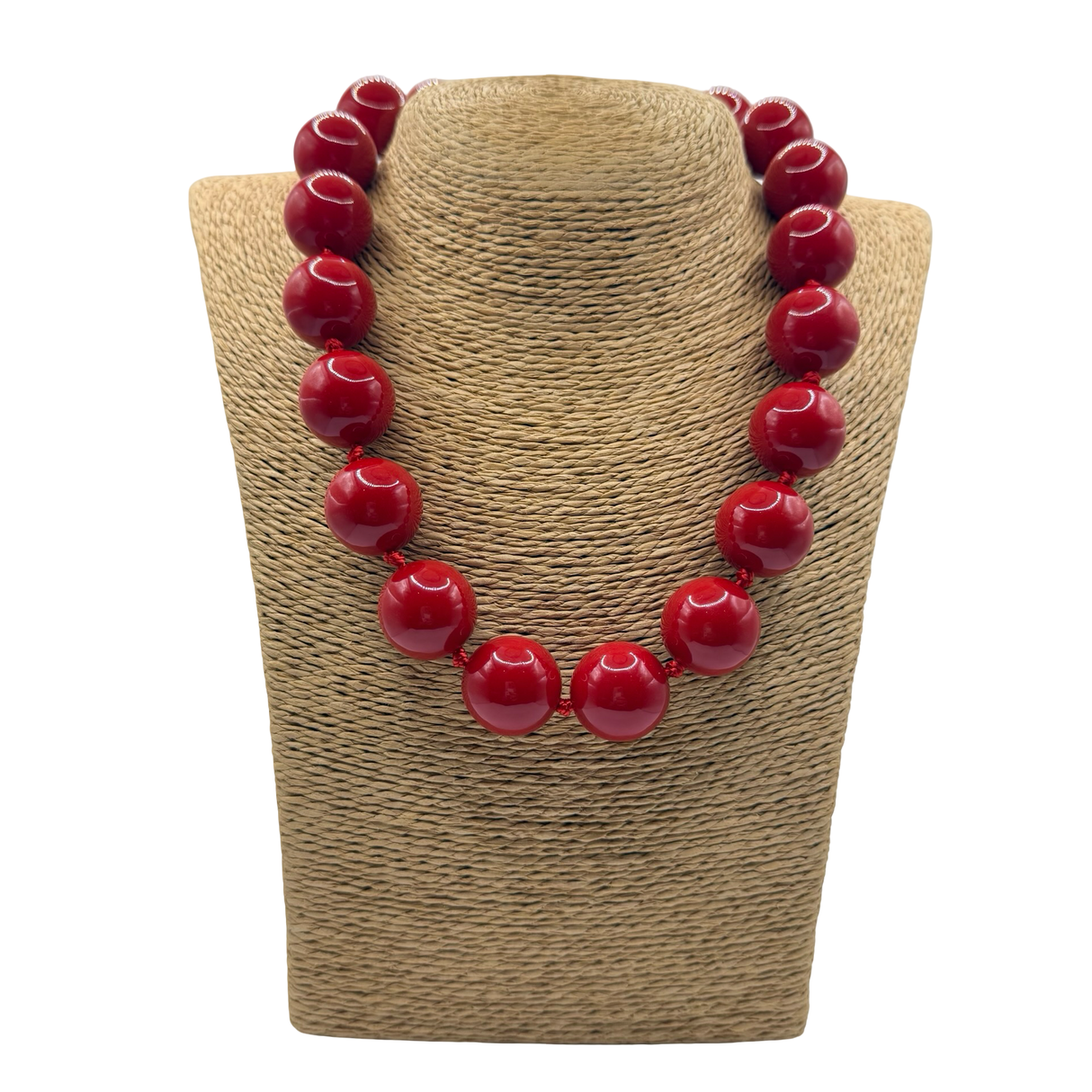 Collana sfere in Resina Rosso