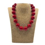 Collana sfere in Resina Rosso