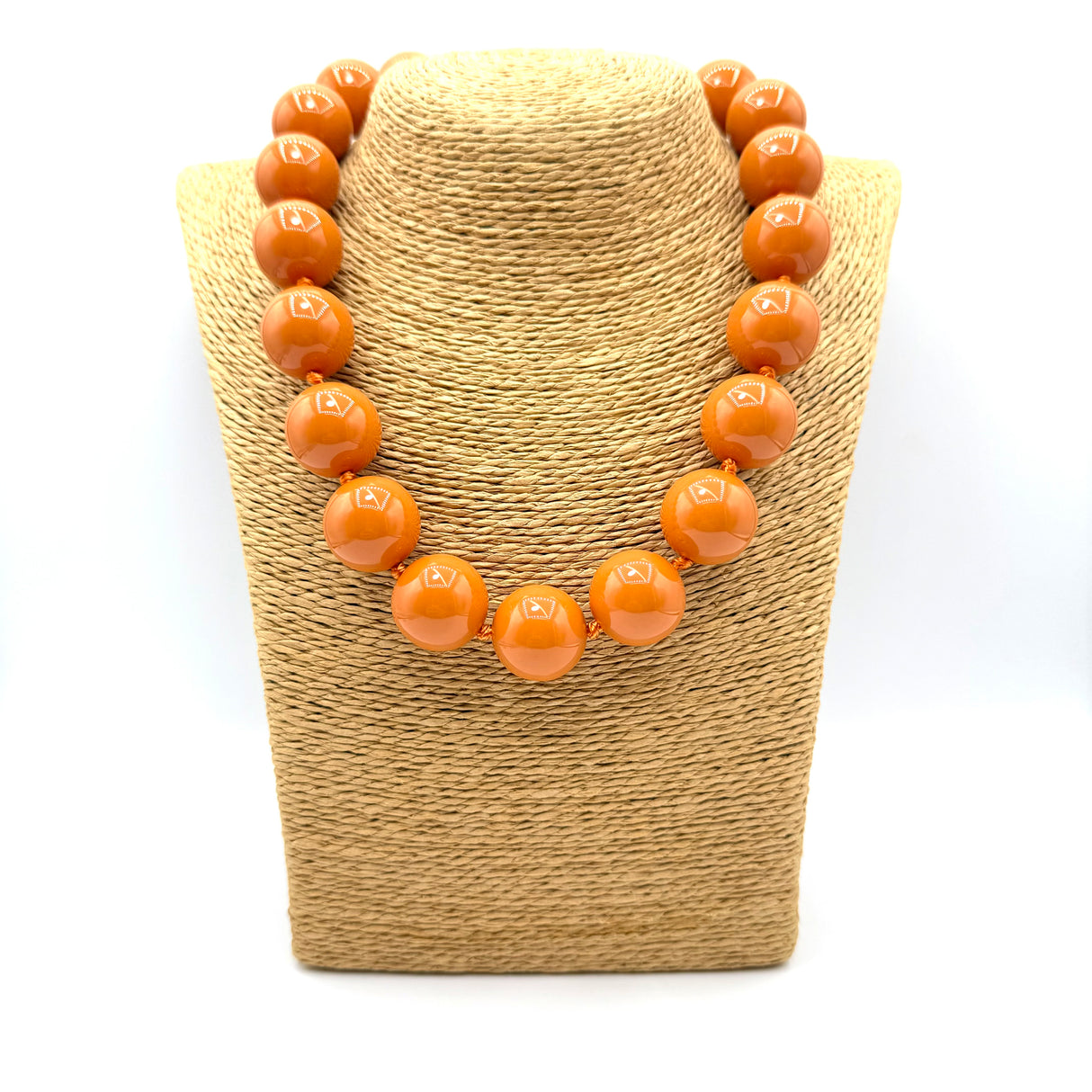 Collana sfere in Resina Arancio