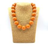 Collana sfere in Resina Arancio