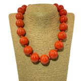 Collana sfere in Resina Arancio Coral