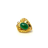 Charm Lanterna Cuore Giada verde