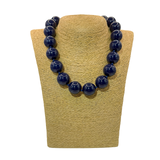 Collana sfere in Resina Blu scuro