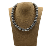 Collana Pietra Lavica argentata