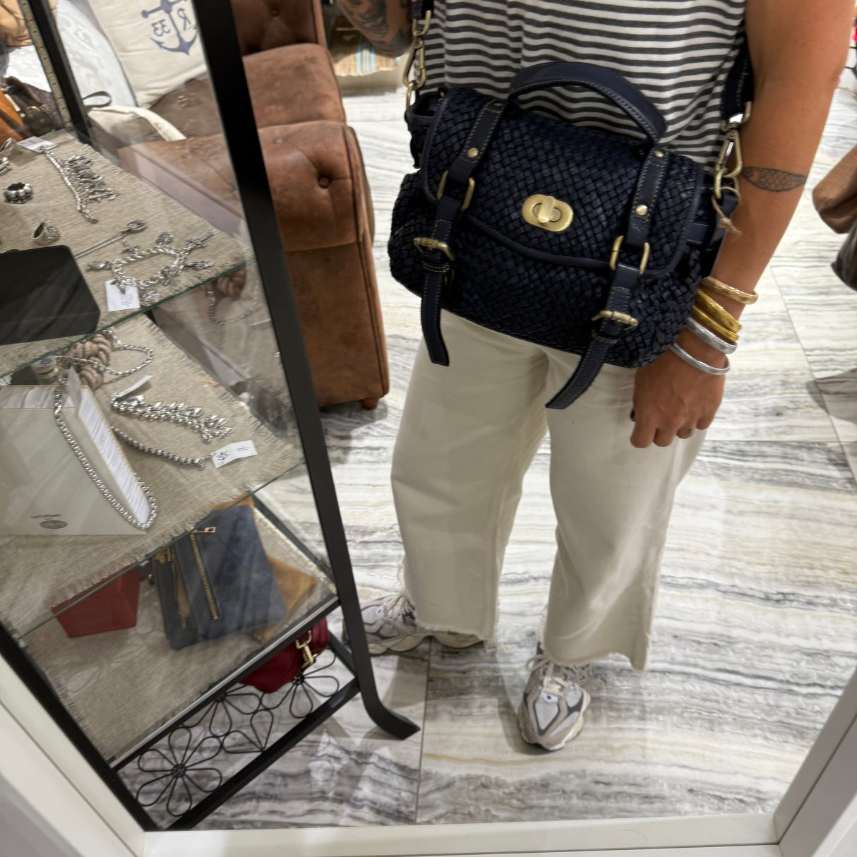 Borsa Dobby Blu