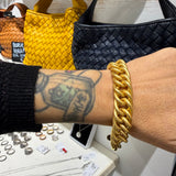 Bracciale Grumetta Spina di pesce Oro opaco