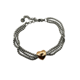 Bracciale pepita cuore Acciaio inossidabile