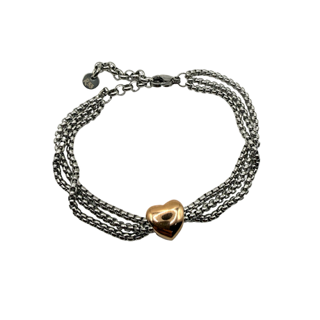 Bracciale pepita cuore Acciaio inossidabile