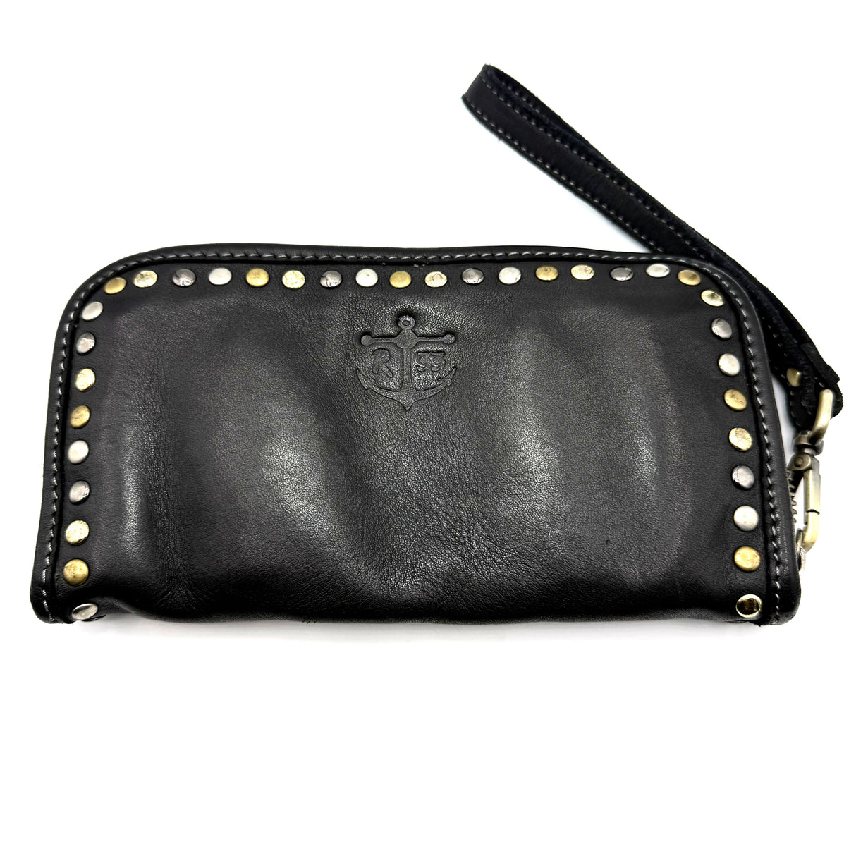 Portafoglio pelle e borchie Black