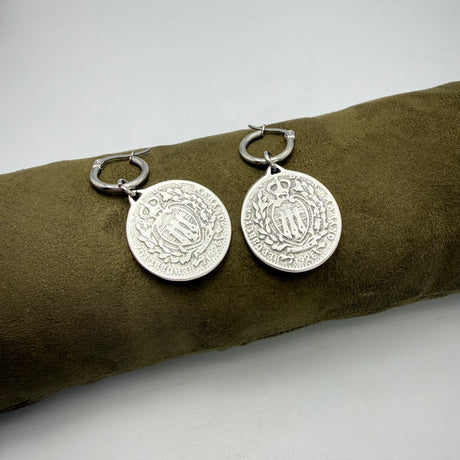 Orecchini Cerchio con moneta