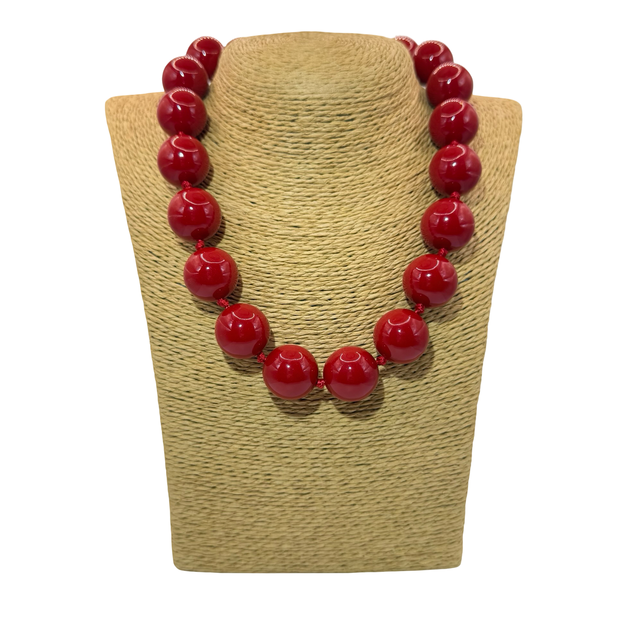 Collana sfere in Resina Rosso