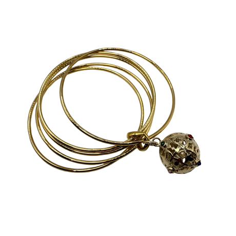 Bracciale 5 fili mina anni 60' dorato