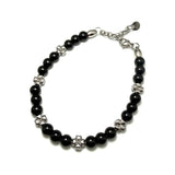 Bracciale pietre e pepite Quadrifoglio in Acciaio inossidabile