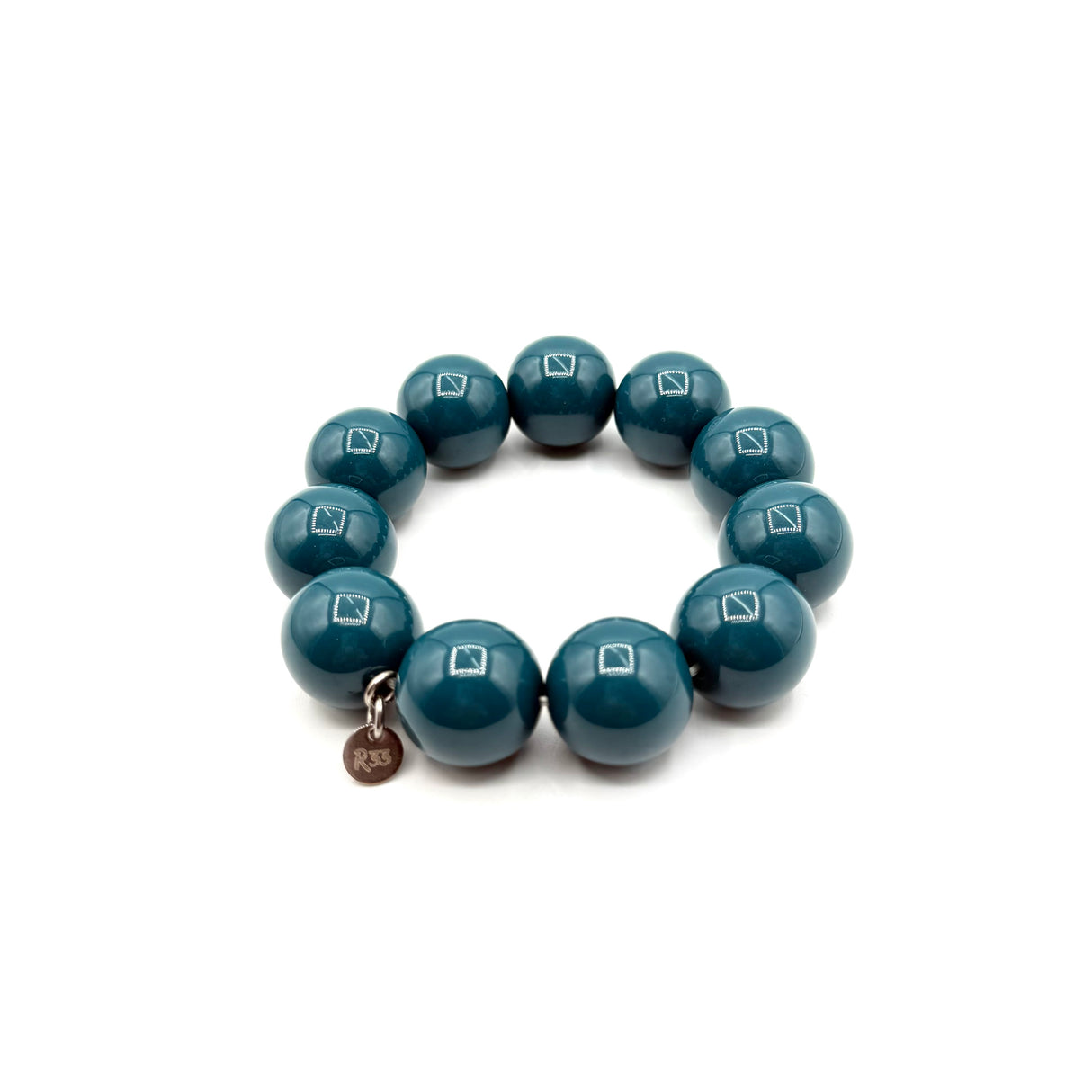 Bracciale sfere in Resina Ottanio