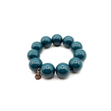 Bracciale sfere in Resina Ottanio
