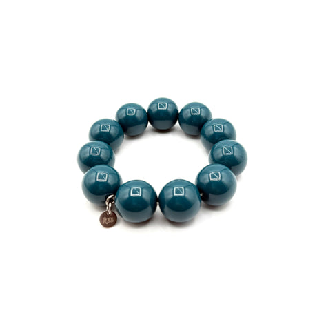 Bracciale sfere in Resina Ottanio
