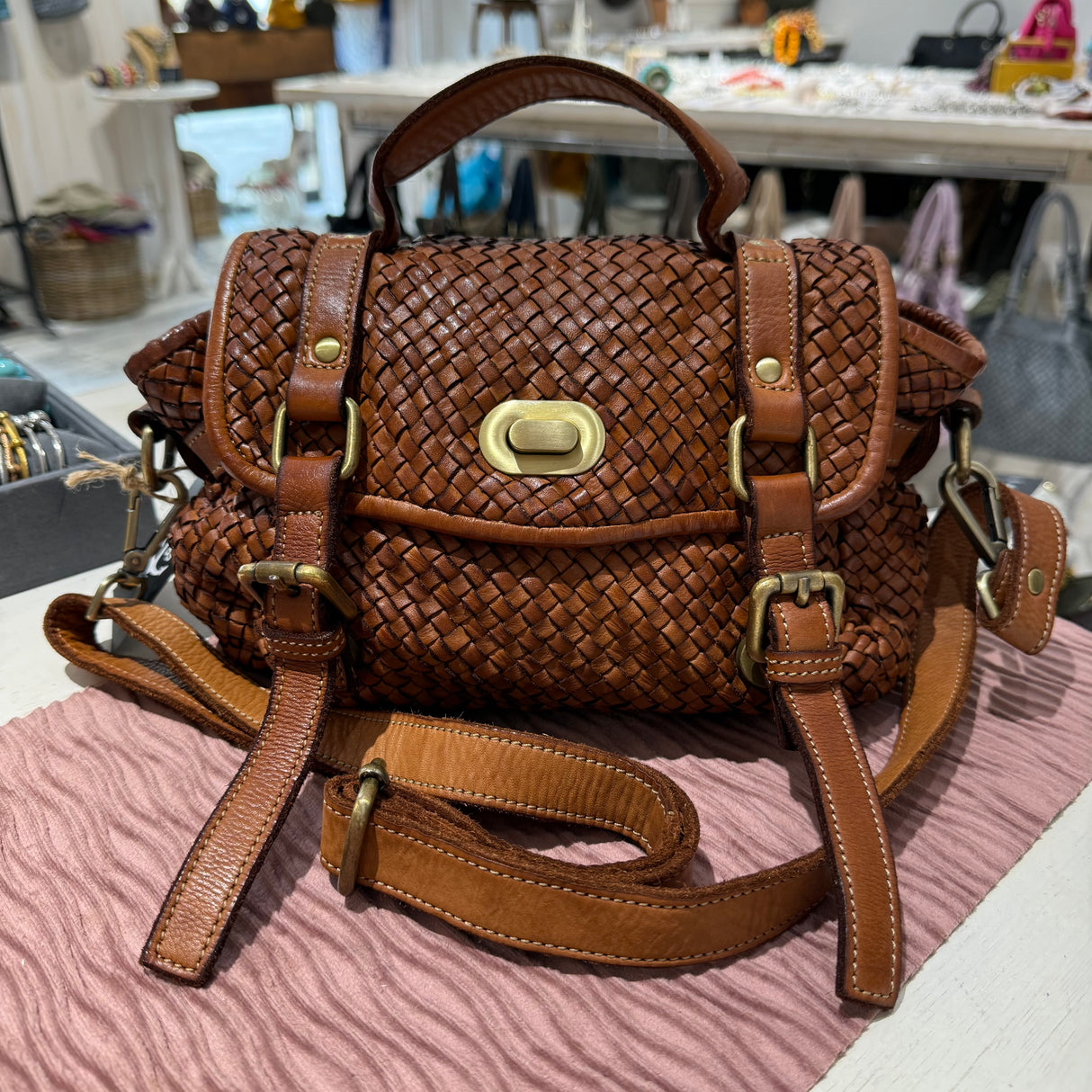 Borsa Dobby Cuoio