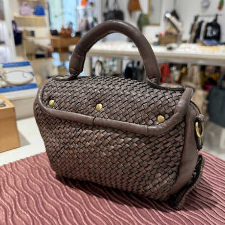 Borsa PIMMA intrecciata Taupe