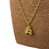 Collana Lanterna 6 Campana Corniola Arancio e Rana
