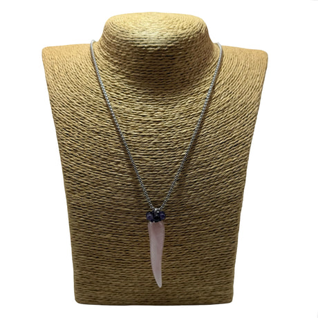 Collana Lucky Corno Quarzo Rosa