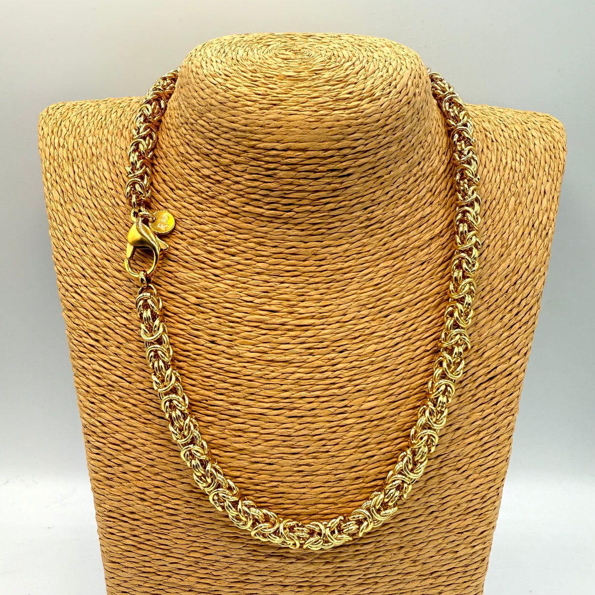 Collana Bizantina Dorata Acciaio Inossidabile