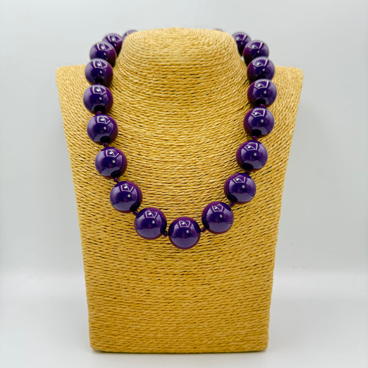 Collana sfere in Resina Viola