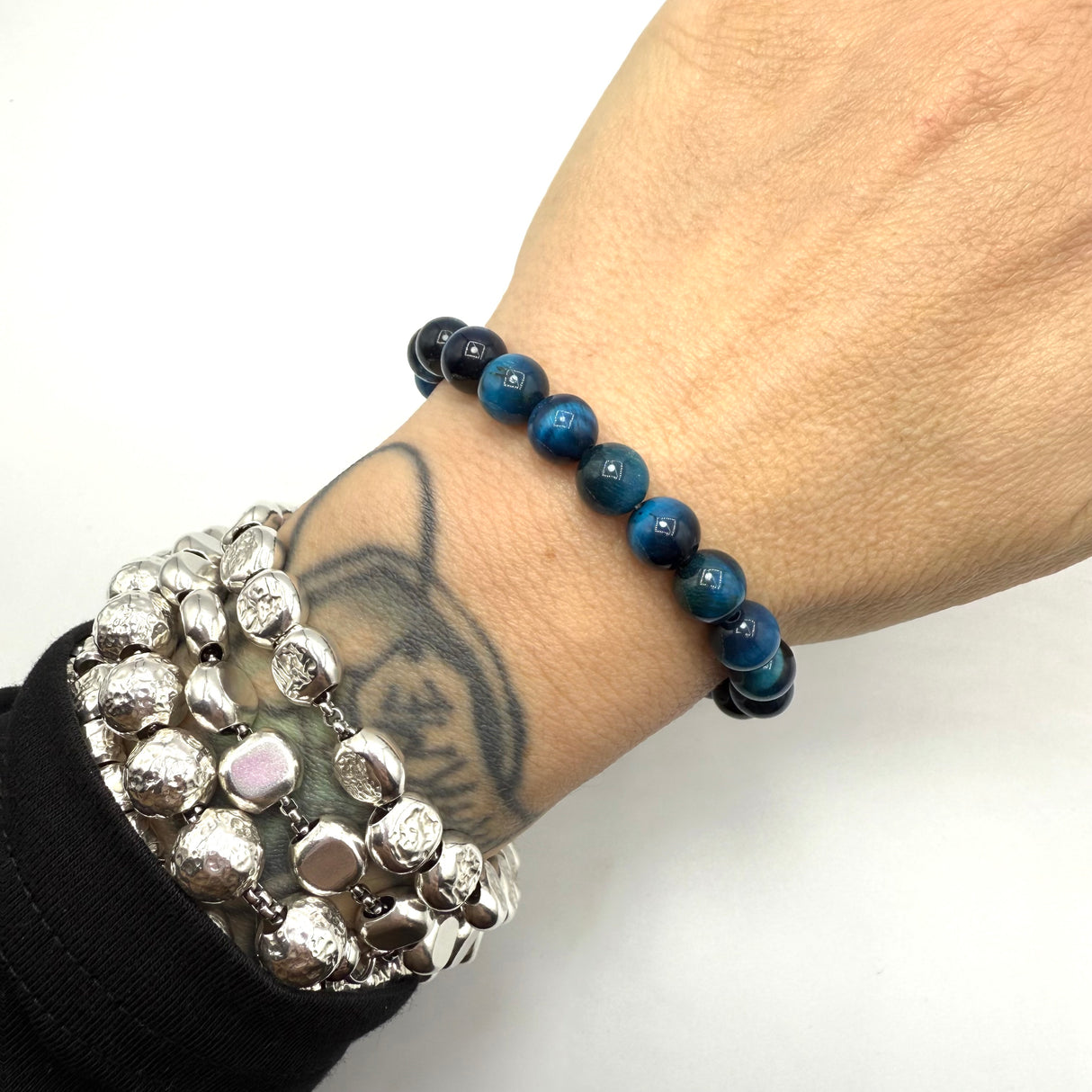 Bracciale pietre Occhio di Tigre Blue