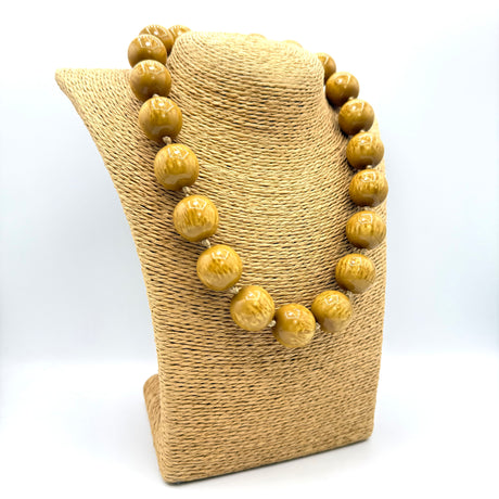 Collana sfere in Resina Occhio di Tigre dorato