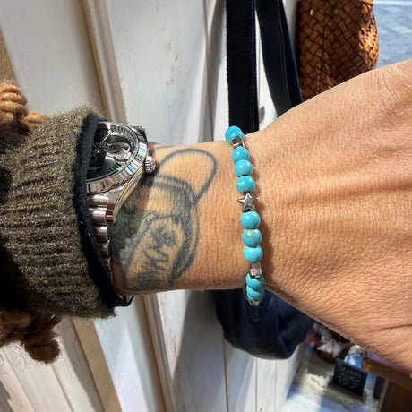 Bracciale pietre e pepite Stelle in Acciaio inossidabile