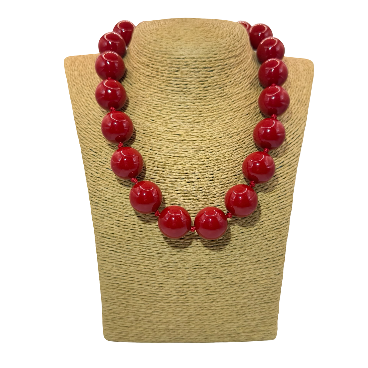 Collana sfere in Resina Rosso