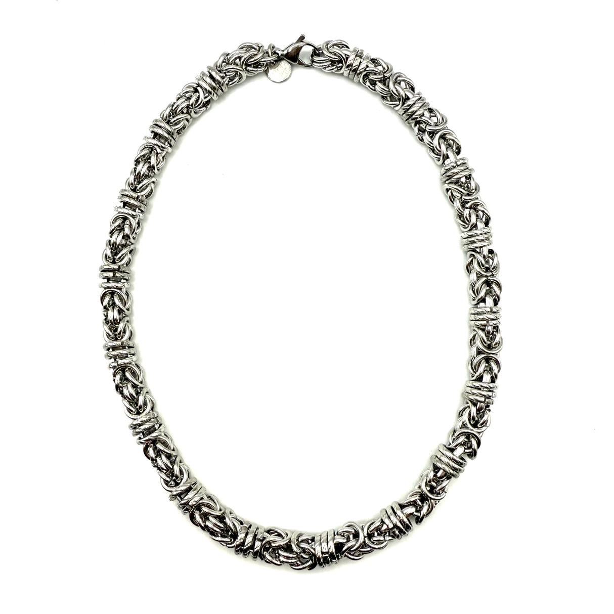 COLLANA BIZANTINA CON ANELLI RITORTI 0,8 MM