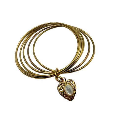 Bracciale 6 fili Lanterna Cuore Madreperla
