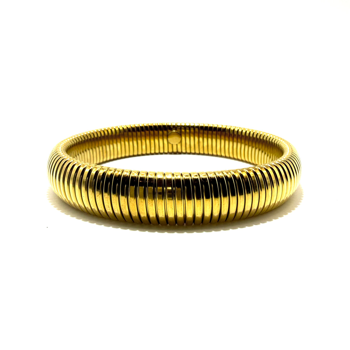 Bracciale Tubogas acciaio Dorato 1.2 cm