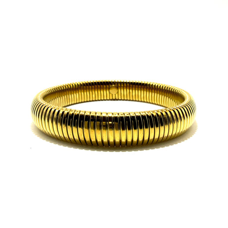 Bracciale Tubogas acciaio Dorato 1.2 cm