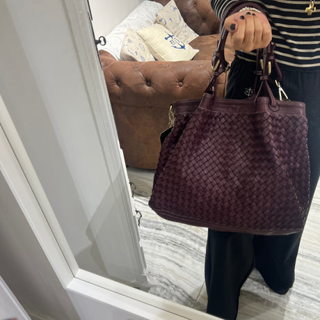 Borsa Intreccio Big Borgogna
