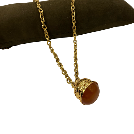 Collana Lanterna 3 Campana Corniola Arancione