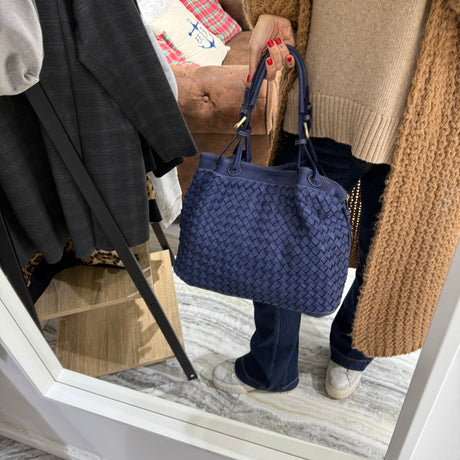 Borsa Intreccio Small Blue